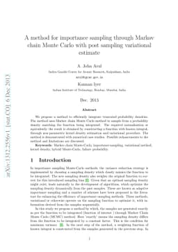 A method for importance sampling through Markov chain Monte Carlo with
  post sampling variational estimate