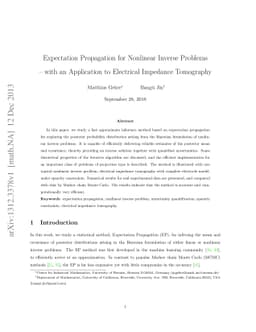 Expectation Propagation for Nonlinear Inverse Problems -- with an
  Application to Electrical Impedance Tomography