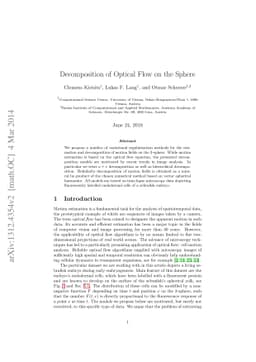 Decomposition of Optical Flow on the Sphere