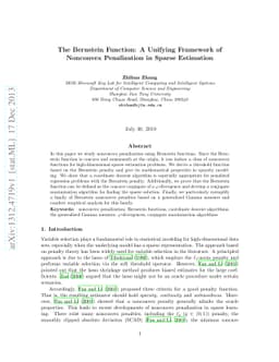 The Bernstein Function: A Unifying Framework of Nonconvex Penalization
  in Sparse Estimation