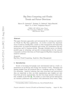 Big Data Computing and Clouds: Trends and Future Directions