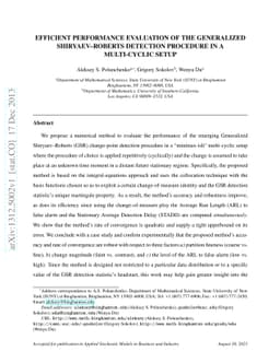 Efficient Performance Evaluation of the Generalized Shiryaev--Roberts
  Detection Procedure in a Multi-Cyclic Setup