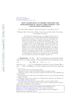 Tests alternative to higher criticism for high-dimensional means under
  sparsity and column-wise dependence