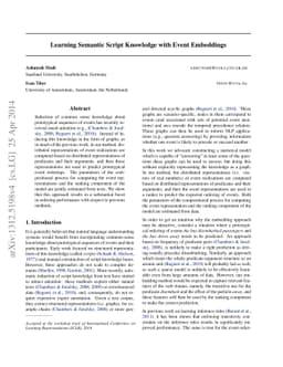 Learning Semantic Script Knowledge with Event Embeddings