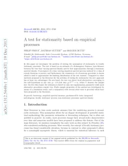 A test for stationarity based on empirical processes