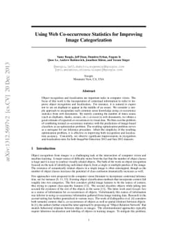 Using Web Co-occurrence Statistics for Improving Image Categorization