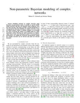 Non-parametric Bayesian modeling of complex networks
