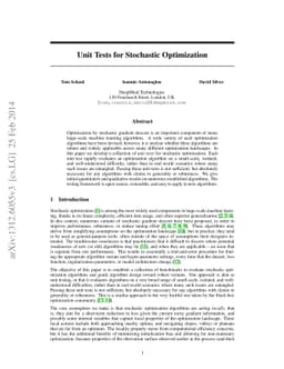 Unit Tests for Stochastic Optimization