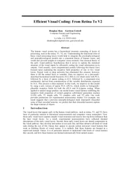 Efficient Visual Coding: From Retina To V2