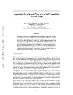 Improving Deep Neural Networks with Probabilistic Maxout Units