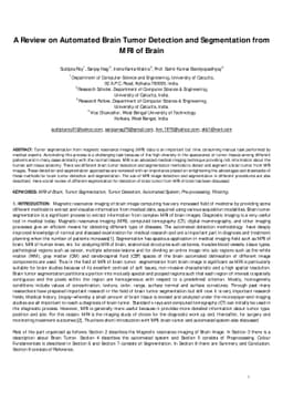 A Review on Automated Brain Tumor Detection and Segmentation from MRI of
  Brain