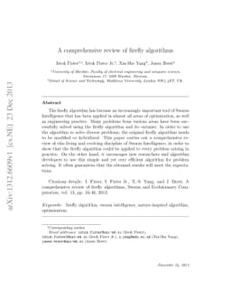 A comprehensive review of firefly algorithms