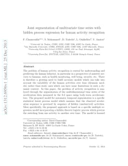 Joint segmentation of multivariate time series with hidden process
  regression for human activity recognition