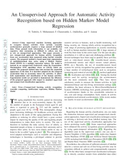 An Unsupervised Approach for Automatic Activity Recognition based on
  Hidden Markov Model Regression