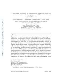 Time series modeling by a regression approach based on a latent process