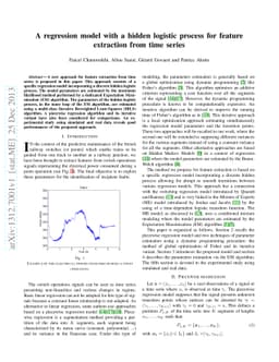 A regression model with a hidden logistic process for feature extraction
  from time series