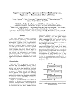 Supervised learning of a regression model based on latent process.
  Application to the estimation of fuel cell life time