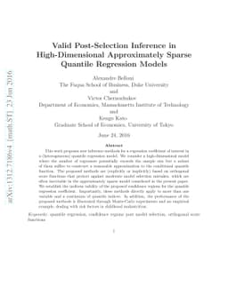 Valid Post-Selection Inference in High-Dimensional Approximately Sparse
  Quantile Regression Models