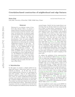 Correlation-based construction of neighborhood and edge features
