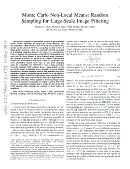Monte Carlo non local means: Random sampling for large-scale image
  filtering
