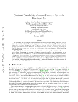 Consistent Bounded-Asynchronous Parameter Servers for Distributed ML