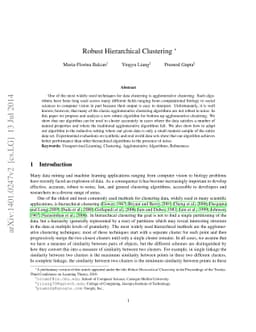 Robust Hierarchical Clustering