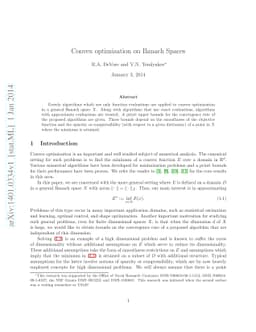 Convex optimization on Banach Spaces