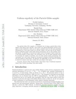 Uniform ergodicity of the Particle Gibbs sampler