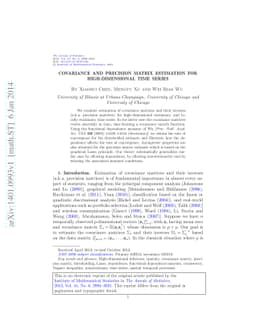 Covariance and precision matrix estimation for high-dimensional time
  series