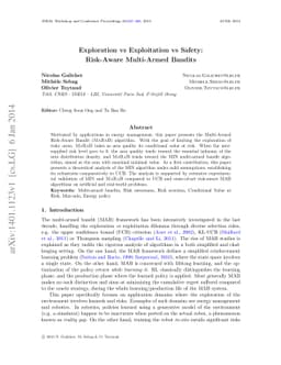Exploration vs Exploitation vs Safety: Risk-averse Multi-Armed Bandits