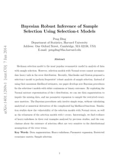 Bayesian Robust Inference of Sample Selection Using Selection-t Models