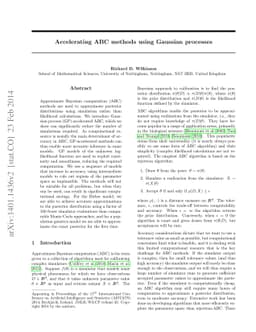 Accelerating ABC methods using Gaussian processes