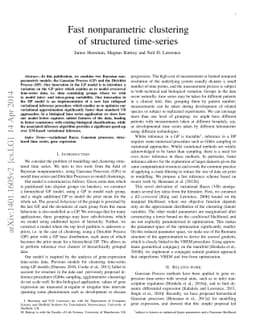 Fast nonparametric clustering of structured time-series