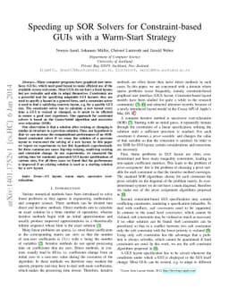 Speeding up SOR Solvers for Constraint-based GUIs with a Warm-Start
  Strategy