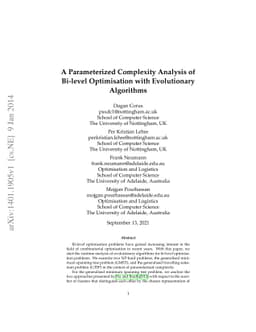 A Parameterized Complexity Analysis of Bi-level Optimisation with
  Evolutionary Algorithms