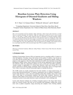 Brazilian License Plate Detection Using Histogram of Oriented Gradients
  and Sliding Windows