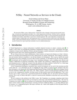 N2Sky - Neural Networks as Services in the Clouds
