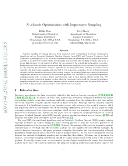 Stochastic Optimization with Importance Sampling