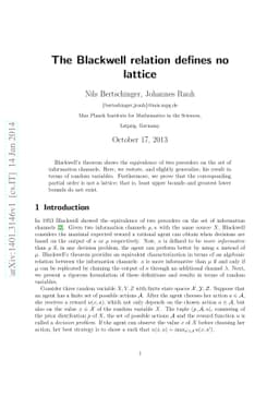 The Blackwell relation defines no lattice