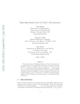 Marchenko-Pastur Law for Tyler's M-estimator