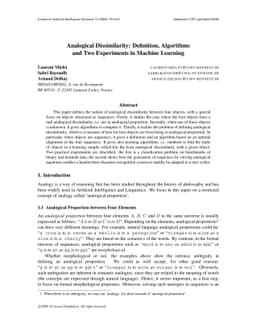 Analogical Dissimilarity: Definition, Algorithms and Two Experiments in
  Machine Learning