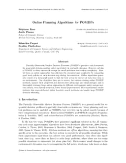 Online Planning Algorithms for POMDPs