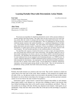 Learning Partially Observable Deterministic Action Models