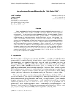Asynchronous Forward Bounding for Distributed COPs