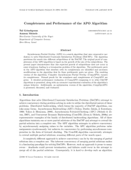Completeness and Performance Of The APO Algorithm