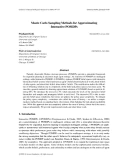 Monte Carlo Sampling Methods for Approximating Interactive POMDPs