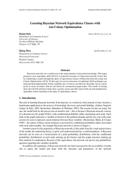 Learning Bayesian Network Equivalence Classes with Ant Colony
  Optimization