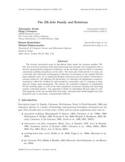 The DL-Lite Family and Relations