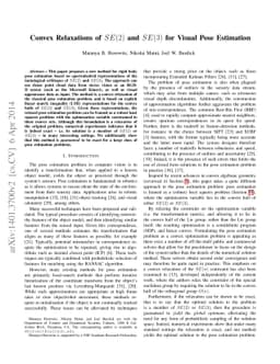 Convex Relaxations of SE(2) and SE(3) for Visual Pose Estimation