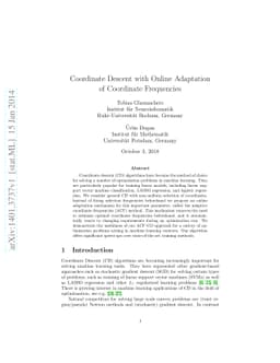 Coordinate Descent with Online Adaptation of Coordinate Frequencies